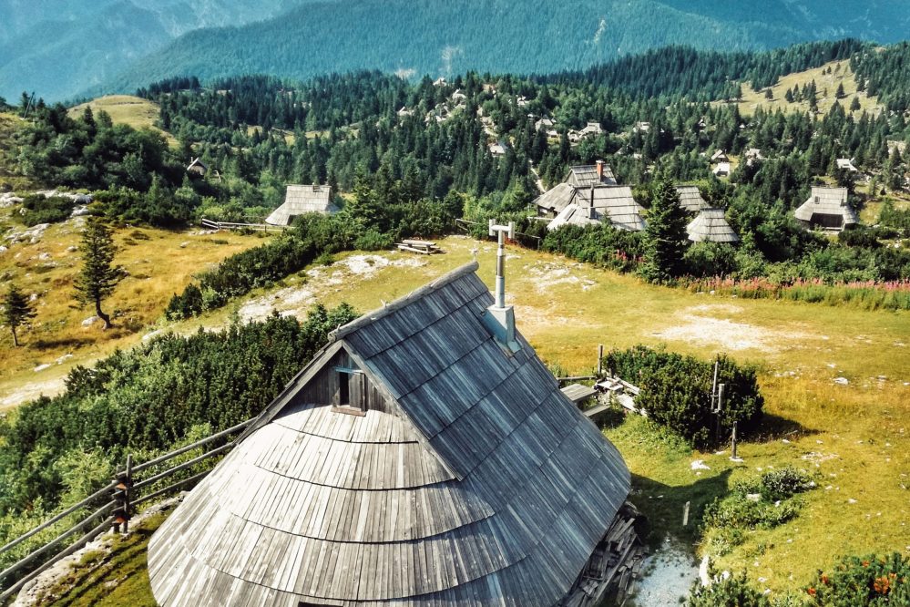 Velika Planina in un camper in Slovenia