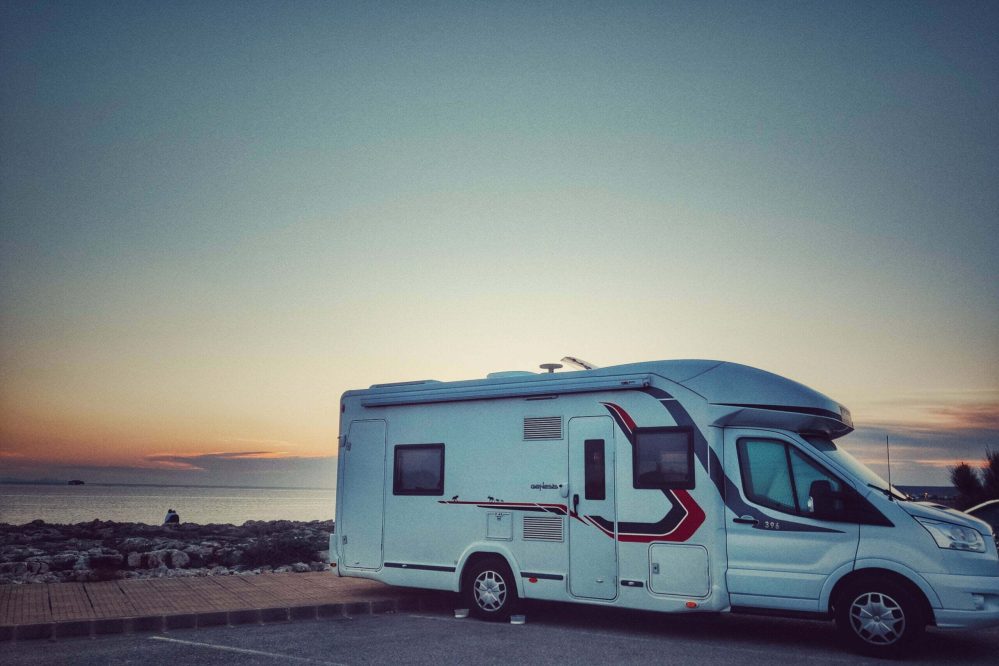 Coucher de soleil depuis Ciutadella de Menorca en camping-car