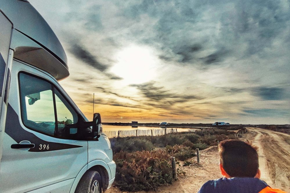 In the Camargue Natural Park by camper or van